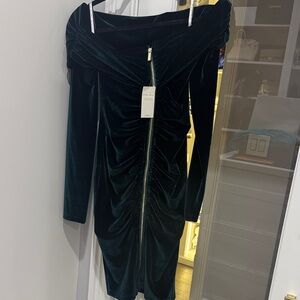 Elegant Velvet Off-Shoulder Dress